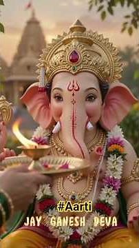 🌺 जय गणेश देवा आरती | 🙏 Jai Ganesh Jai Ganesh Deva Aarti With Lyrics | गणपति बाप्पा मोरया 🌺#shorts