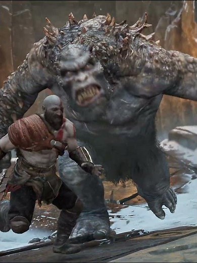 ⚔️ Kratos vs Giant Boss Monster 😱 | Epic Battle | God of War 4