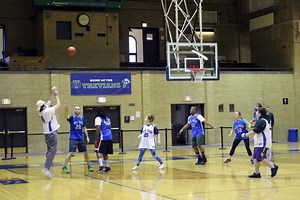 The competition was tough this morning at the staff vs. student basketball game for Habitat for Humanity, but the staff team triumphed with only seconds left in overtime! Help the NT Habitat Leadership Board kick-off their Feast Week (and say “hi!” to Miss Mac) ‪THIS Friday, 12/13‬, at ‪U Dawg U‬ (300 South Happ) before the annual Tom Deluca Hypnotist Show ‪at 7:30 p.m.‬ in the Northfield Campus Cornog Auditorium. Tickets for the Tom Deluca Show are $10 in room 200 or on RevTrak, and $15 at the 