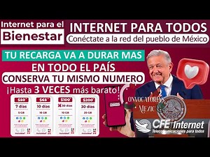 📣📱AMLO INTERNET FOR WELL-BEING!🤑📶 Internet for everyone THROUGHOUT THE COUNTRY 🔔 3 times cheaper