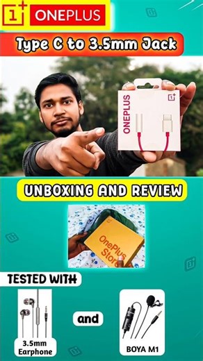 oneplus type c to 3.5mm adapter review #oneplus #unboxing #audioconnector #trending #viral