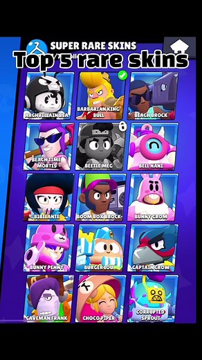 Top 5 Super Rare Skins in Brawl Stars
