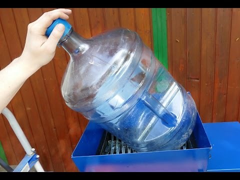 POWERFUL SHREDDER: SHREDDING A HARD POLYCARBONATE BOTTLE - EXPERIMENT