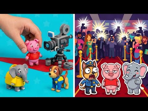 🐷 Create Cartoon Character With Clay! 🐶✨ Ultimate Film's Stars! 🌈🌟