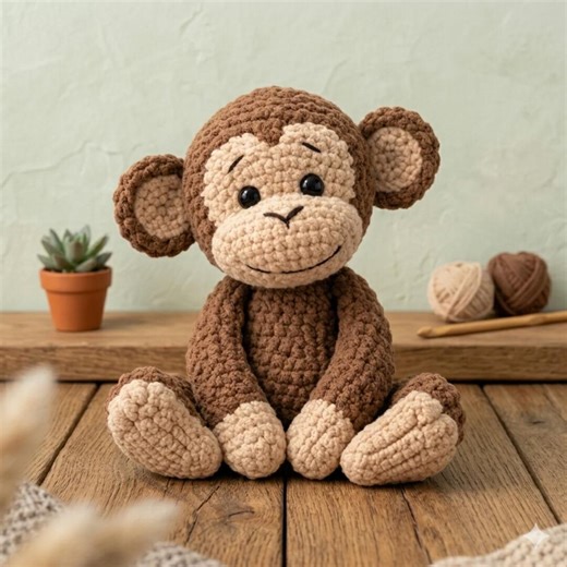 Amigurumi Monkey Crochet Pattern PDF, Crochet Monkey Toy Pattern, Cute Animal Amigurumi, Stuffed Monkey Pattern, Beginner Intermediate PDF - Etsy France