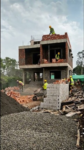 Project Status Update: Structural Framing & Masonry Infill Phase #foryou #shorts