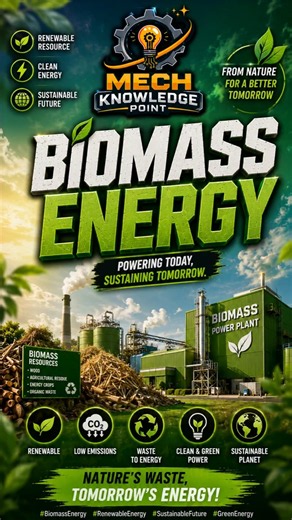 🌿 Biomass Energy Explained in 30 Seconds | Turning Waste into Clean Energy ⚡