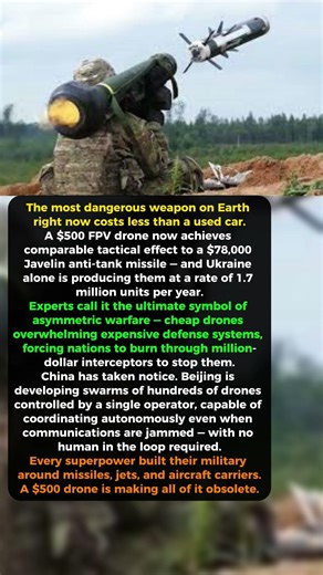 The $500 Drone That's Replacing the $78,000 Missile — America's Biggest Military Problem