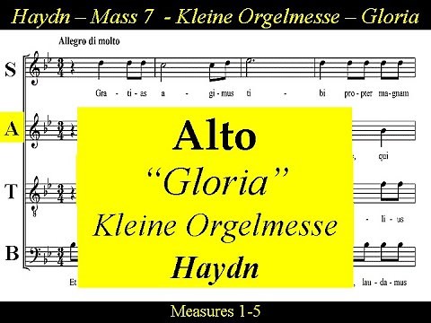 Haydn - Kleine Orgelmesse - Hob XXII:7 - Gloria - Alto