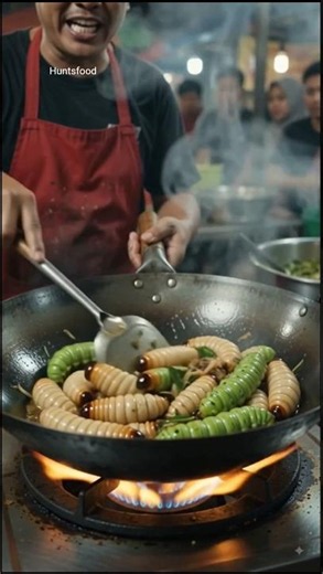 GIANT WORMS STREET FOOD! Super Plump & Juicy! 🐛🔥