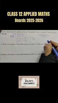 2 High-Scoring Matrix Questions Explained Fast! | Applied Maths Class 12 #shorts