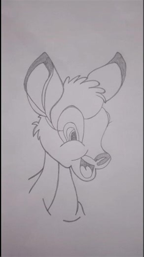 Drawing Bambi 🦌...Classic Disney Sketch 🎨 ✏ #shorts