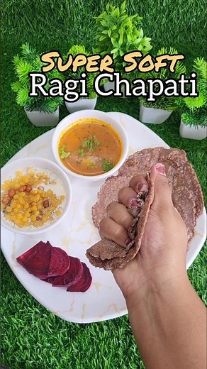 Perfect soft Ragi Chapati/Roti recipe #shorts #shortsfeed