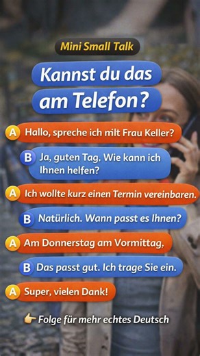 Make an appointment by phone 🇩🇪 | German in everyday life (A2–B1)