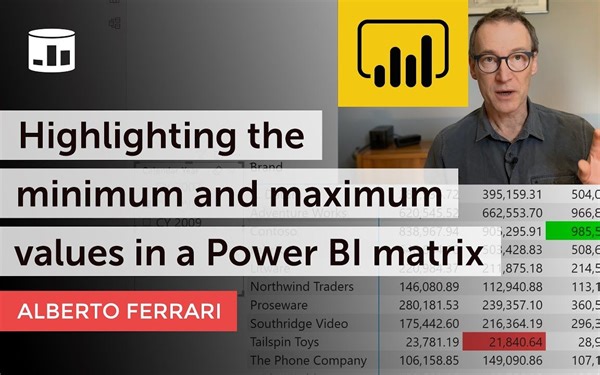 <中英字幕> DAX 权威指南 条件格式  DAX 高亮显示矩阵中的最大值和最小值