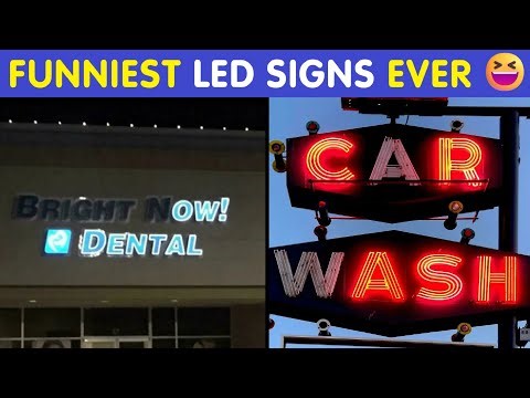 The Funniest LED Signs People Have Ever Come Across 😆 | Happy And Fun