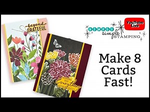 🔴 Simple Card Making With Designer Paper | Make 8 Beautiful Cards!