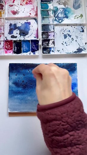 13K views · 14K reactions | I love using salt with watercolor #watercolor | Madeline Kerrii Art | Facebook