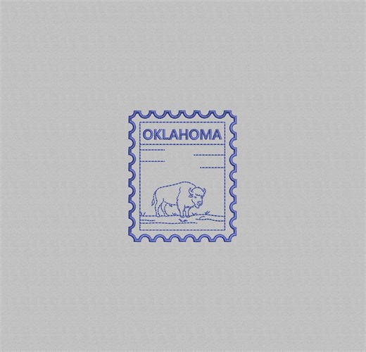 Oklahoma State USA Machine Embroidery Design: Stamp Digital File (instant Download, 4 Sizes) - Etsy