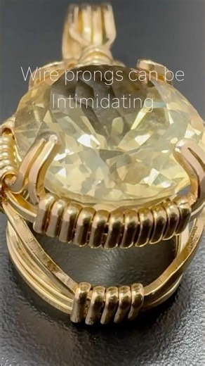 Creating Prongs with Square Wire for Faceted Gemstones 💎 #wirewrapped #wirewrapping #jewelry