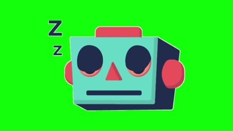 clip-3964774677-animated-robot-character-sleeping-on-green-screen