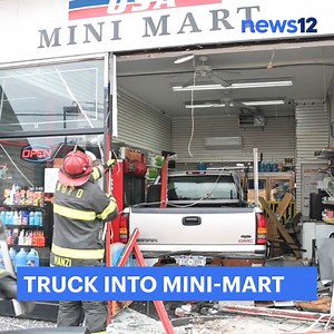 CAR INTO STORE: A pickup truck crashed into the USA Gas Station Mini Mart on Route 109 in West Babylon. http://tinyurl.com/bdzjpy5b | News 12 Long Island