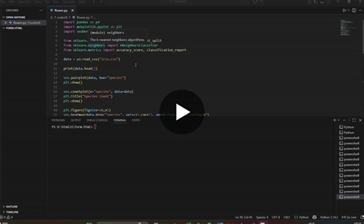 This is the 3rd task in Codsoft of data Science. I completed this task by using of python.This project classifies iris flowers into different species using machine learning techniques. It analyzes… | Kalluri Saichandu