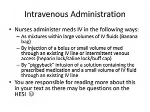 Intravenous Administration - SlideServe