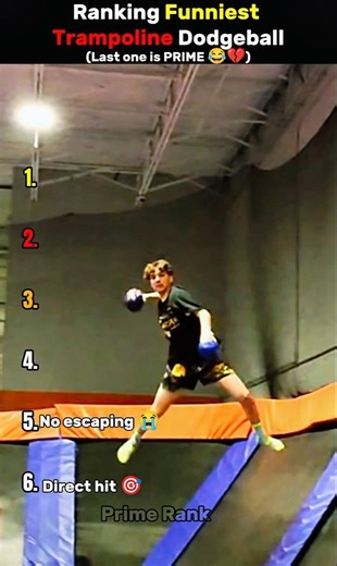 FUNNIEST TRAMPOLINE DODGEBALL 🤣🤣 #shorts