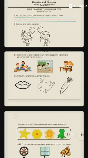 First Quarter Assessment for Kindergarten🥰 #MATATAGCurriculum | Kinder Finds