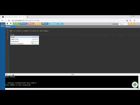 WAP to check a number is even or odd in Python