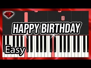 How To Play Happy Birthday On Piano Easy Synthesia Tutorial