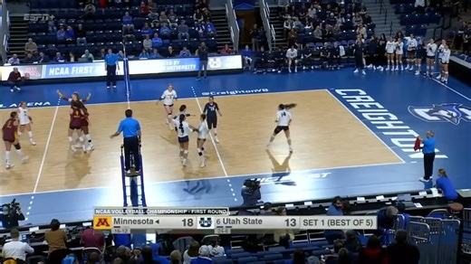 Minnesota earned a first round NCAA Tournament win for the ninth consecutive season with a sweep over Utah State on Friday night. #NCAAWVB x 🎥 ESPN | Minnesota Volleyball