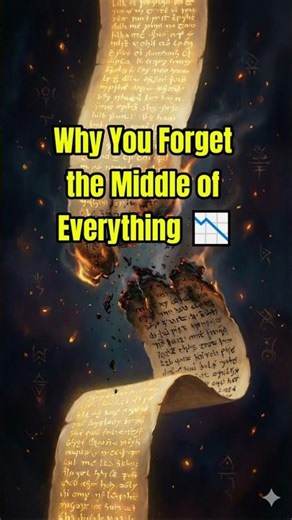 Why You Forget the Middle of Everything 📉 (Memory Glitch)