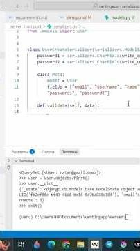 Signup Django Serializer | VentingApp #buildinpublic #saas #webapp