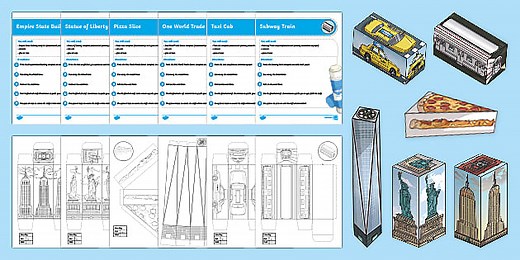 New York City Landmarks 3D Paper Craft Pack