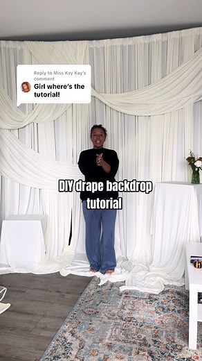 DIY Drape Backdrop Tutorial for Your Engagement Party