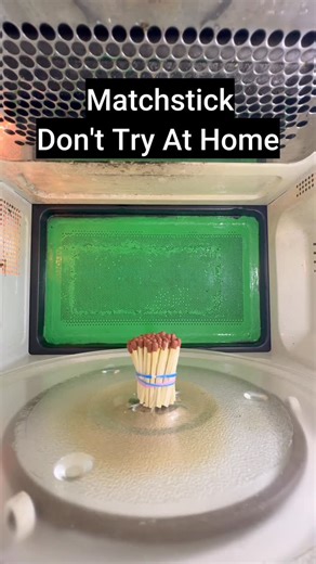 Microwave Heat on Instagram: "Matchsticks vs microwave oven new experiment #experiment #science #microwave"