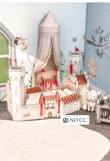 Fairytale Castle Toddler Bed Ideas in The Sims 4