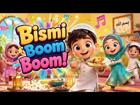 👉 Bismi Boom Boom 🎶 | Say Bismillah Before Eating | Kids Islamic Song