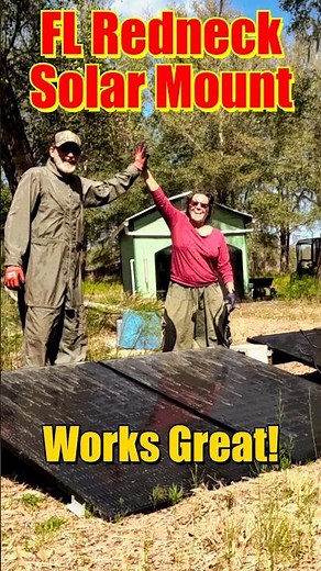 FLORIDA REDNECK SOLAR PANEL GROUND MOUNT! DIY-CHEAP!#ecohabs #offgridsolar #homestead #solarpanels
