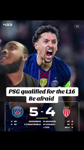 PGS IN THE LAST 16 😨😨 | psg vs monaco
