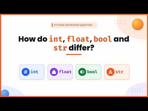 int vs float vs bool vs str in Python | Python Interview Question #python #pythoninterview