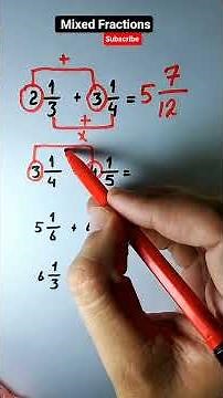 How to Add Mixed Fractions Step by Step 📚 | Math Explained #maths #fractions #education