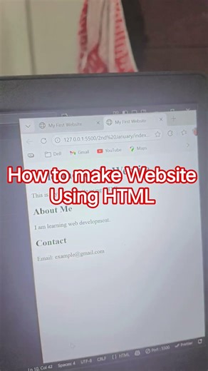 How to make Website Using HTML #shorts #trending #shortsviral