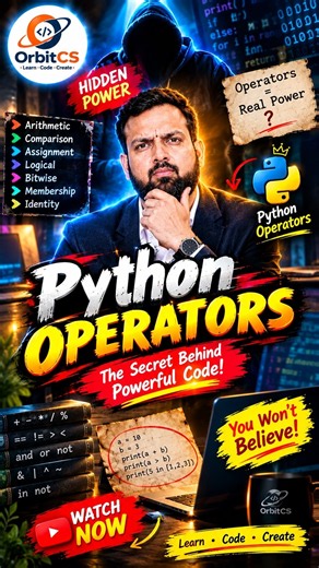 Python Operators Explained in 30 Seconds! 🐍🔥 | #Shorts #trending #operatorsinpython