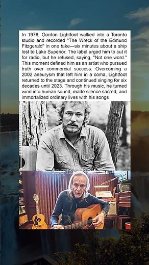 Gordon Lightfoot's Legacy: A Song of Truth, Courage, and Resilience