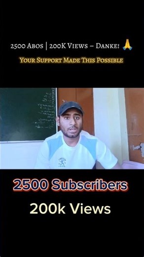 heute haben wir 2500 Abonnenten erreicht und ein Video ist fast bei 200.000 Aufrufen… ❤️