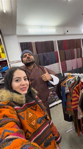 Anusha [Annu Sia] on Instagram: "Making my Indian VIP guest try on gho, Bhutanese national dress for male for the first time! @nomadic.indian #bhutantravel #paro #bhutanesevlogger #bhutantrip #bhutanese"