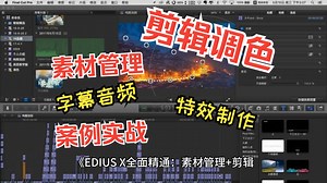 EDIUS X：素材管理 剪辑调色 特效制作 字幕音频 案例实战